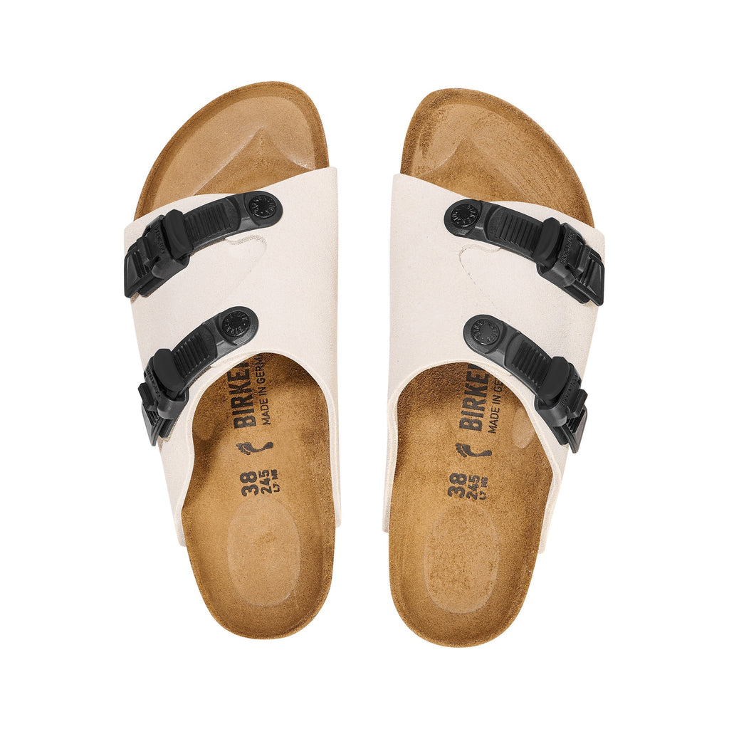 Zurich Tech Antique White Suede Leather